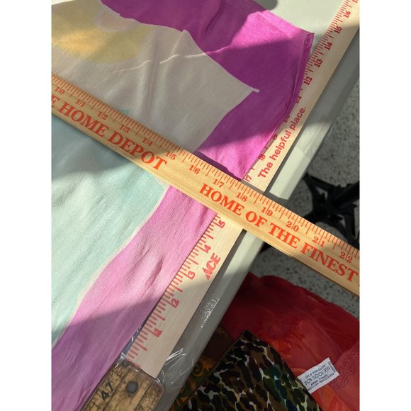 Vintage Floral Mid Print Shawl Silk Scarf Lightweight Neck Wrap Bandana Fashion - Picture 6 of 6